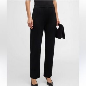 St. John Lexi Classic Black Straight-Leg Pants